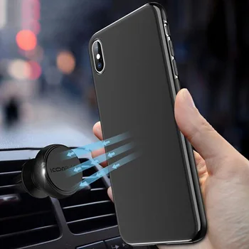 Ультратонкий Магнитный Автомобильный Чехол Для Телефона iPhone X XS XR 11 11PRO 6 7 8 Невидимая Встроенная Магнитная Пластина Мягкий Противоударный Чехол из ТПУ