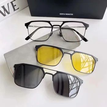 Изготовленные на заказ поляризованные алюминиевые солнцезащитные очки COHK 3 В 1, Магнитные солнцезащитные очки, мужской зажим, магнитный зажим на оправе оптических очков для мужчин