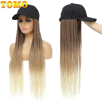 Бейсболка TOMO с сенегальским твистом, шляпа для наращивания волос, парик, Регулируемая шляпа, прикрепленная длинными синтетическими косами крючком для женщин