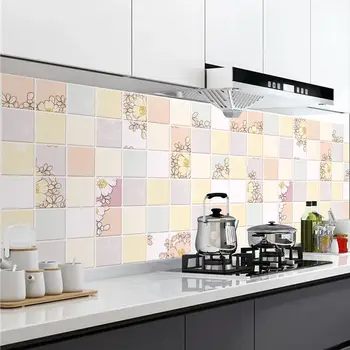 Кухонные маслостойкие самоклеящиеся обои, наклейки на стены, противообрастающие наклейки из высокотемпературной алюминиевой фольги, бумага для контакта с плитой