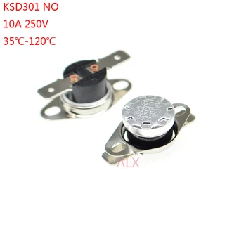 5ШТ KSD301 250V 10A термостат Терморегулирующий переключатель температуры нормально разомкнут 35 40 45 50 60 70 75 80 90 100 110 120 Градусов