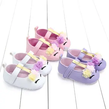 Обувь для новорожденных 0-18 м, Розовая, белая, фиолетовая, обувь для маленьких девочек, с вышивкой в виде глаз, первые ходунки для малышей, мягкая противоскользящая детская обувь