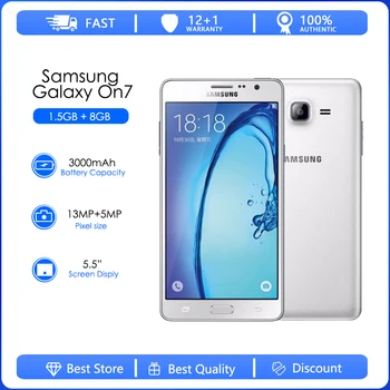 Samsung Galaxy On7 G6000 Восстановленный-Оригинальный Разблокированный телефон G600S G600FY 8GB / 16GB ROM 1.5 RAM 13MP Камера с двумя sim-картами