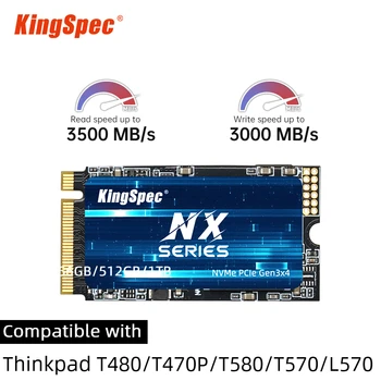 KingSpec M.2 NVMe PCIe 3.0X4 SSD-диск Nvme M2 128 ГБ 256 ГБ 512 ГБ 1 ТБ SSD M.2 2242 PCIe SSD для Orange PI 5 op5 /для Lenovo S540