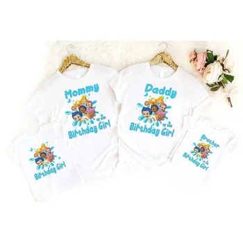 Футболки для именинниц Bubble Guppies, Подходящие рубашки для именинниц, Семейные футболки, Белая рубашка для девочек Bubble Guppies