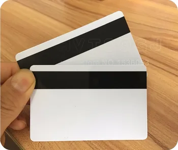 200шт Пустых Пластиковых Карт с магнитной полосой CR80 Hico стандартного размера ISO для печати белой ПВХ карты