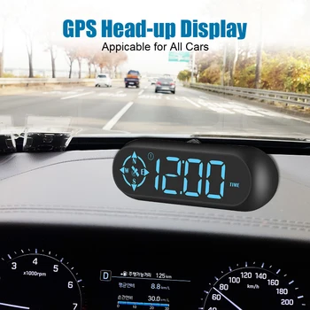 Спидометр С GPS Компасом Сигнализация Превышения Скорости СВЕТОДИОДНЫЙ HUD-Дисплей G9 Universal