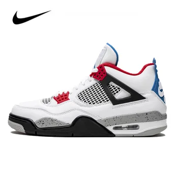 Nike Air Jordan 4 SE What the 4 GS/ Женские баскетбольные кроссовки, Оригинальные удобные спортивные кроссовки с высоким берцем для улицы 408452-146