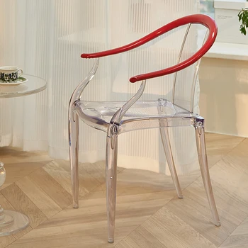 Прозрачный Современный обеденный стул для сада на открытом воздухе, Кофейные Индивидуальные обеденные стулья, гардеробные, шкафы для салона мебели DX50CY