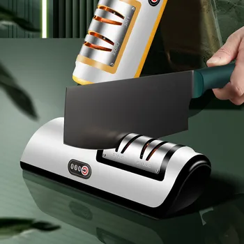 Электрическая точилка для ножей USB Автоматическая Регулируемая Перезаряжаемые Кухонные Ножи Scissor Домашняя Быстрозатачивающаяся Мясорубка для кухонных инструментов
