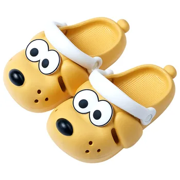 Веселый Марио, детская обувь, новые мультяшные детские тапочки Eva, домашние мягкие нескользящие уличные сандалии для девочек