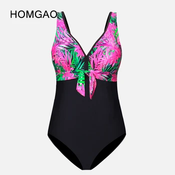 HOMGAO, цельный купальник большого размера для женщин, купальник с контролем живота, сексуальный купальник-монокини с открытой спиной, пляжная одежда