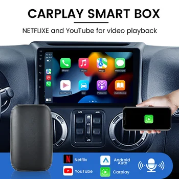 Беспроводной Автомобильный адаптер Carplay Streaming Ai Box Android Auto Для YouTube Netflix Для Audi Mercedes Volkswagen Hyundai Toyota Volvo Kia