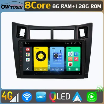 Owtosin 8 Core 8 + 128 Г Android 10 Для Toyota Yaris XP90 Vitz 2005-2012 Wi-Fi CarPlay Авто GPS Радио Головное устройство 360 Камера 4G LTE DAB