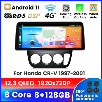 8-Ядерный Android 11 RDS DSP Для Honda CRV CR-V 3 1997-2001 Сенсорный Экран Автомобиля Мультимедийное Радио GPS Навигация Стерео Аудиоплееры