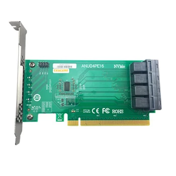 Контроллер Nvme ANU04PE16 SFF8643 с 4 портами Pcie3.0 X16 SSD Exp Riser (без кабелей, не поддерживает LSI от 8643X2 до 8639X2)
