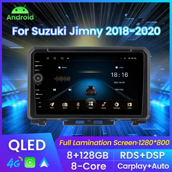 9-ДЮЙМОВЫЙ QLED-экран Carplay + Авторадио Для Suzuki Jimny JB64 2018-2020 Мультимедийный Плеер GPS Навигация WIFI 4G RDS DSP