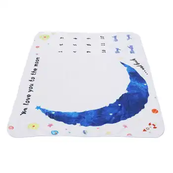 Детское одеяло Milestone, детское месячное одеяло с рисунком голубой Луны для фотосъемки