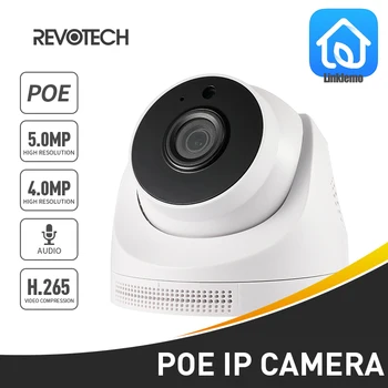 REVOTECH POE HD 4MP 5MP Аудио IP-Камера 1616P /1440P Внутренняя Безопасность ONVIF P2P Система видеонаблюдения Камера видеонаблюдения