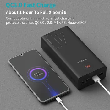 ROMOSS Simple 10 (PSL10) Power Bank Портативное зарядное устройство емкостью 10000 мАч, внешний аккумулятор для Xiaomi Power Bank