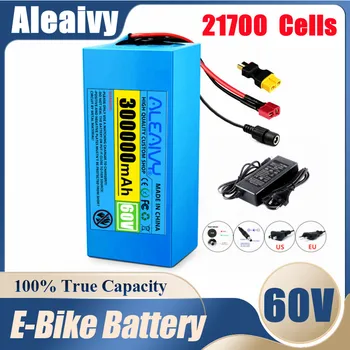 Аккумуляторные батареи 21700 Li-Ion 60V 50Ah Высокой мощности 3000 Вт 67,2 В Электродвигатель электрического велосипеда Skater Electric bike battery с 50a BMS