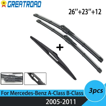 Щетки Стеклоочистителя Для Mercedes-Benz A-Class B-Class W169 W245 Передний Задний Комплект 2011 2010 2009 2008 2007 2006 2005 26