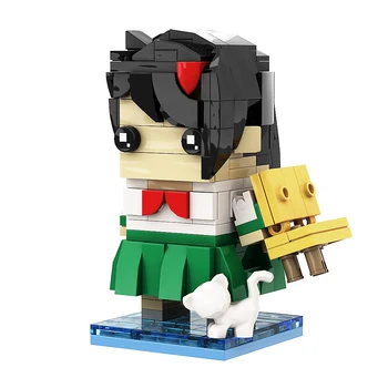 MOC Персонажи японского анимационного фильма Suzumeed Brickheadzs Набор строительных блоков, трехногий табурет, Модель 
