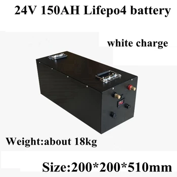 Водонепроницаемый 24V 150AH Lifepo4 Литиевая Батарея BMS 8S для Инвертора мощностью 2400 Вт RV Солнечная Система Дома На колесах Резервное Питание ИБП + Зарядное Устройство 20A