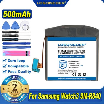 100% Оригинальный Аккумулятор для Часов LOSONCOER 45 мм 500 мАч EB-BR840ABY Для Samsung Watch 3 SM-R840 SM-R845F Watch3 Версии Аккумуляторов