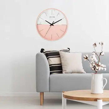 Цветовая блокировка Отличные современные домашние подвесные часы Удобные Настенные часы Тонкой работы Принадлежности для гостиной