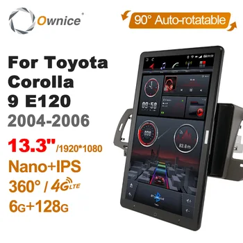 Для Toyota Corolla 9 E120 2004-2006 13,3 Дюймовый Автомобильный Экран Автомагнитола Автоматическая Интеллектуальная Система Электрические Продукты Android 10,0 Без DVD