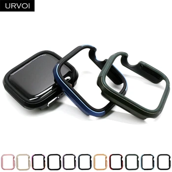 Чехол URVOI для Apple Watch protector series 7 6SE54 из ТПУ + алюминиевого сплава, бампер для iWatch, противоударный красочный дизайн