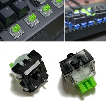 Новые RGB Magic Axis MX Axis 2шт Зеленых Переключателей для Механической Игровой Клавиатуры Razer Blackwidow V3 Pro V3 и Других 3Pin H8WD