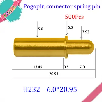500шт Сильноточный подпружиненный разъем Pogo Pin Разъем для питания сильноточного аккумулятора Зарядка коллектора POGOPIN H232