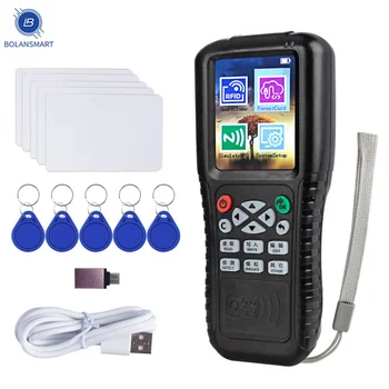 Устройство для чтения смарт-карт NFC Writer RFID-копировальный аппарат 125 кГц 13,56 МГц USB Fob Программатор Копирует Зашифрованный ключ С голосовой трансляцией X100