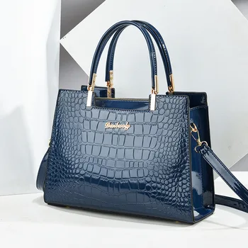 Новая женская сумка 2023 года, европейская и американская модная роскошная сумка через плечо, глянцевая женская сумка из лакированной кожи