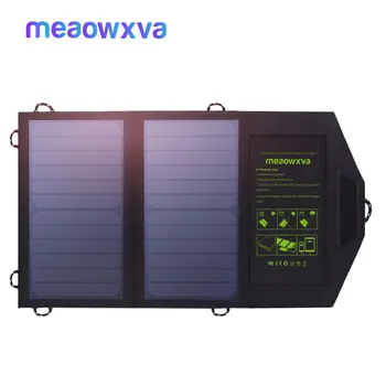Портативное Зарядное Устройство Для Солнечной Панели MEAOWXVA USB Output 5V 10W Складная Наружная Мобильная Солнечная Батарея для смартфона