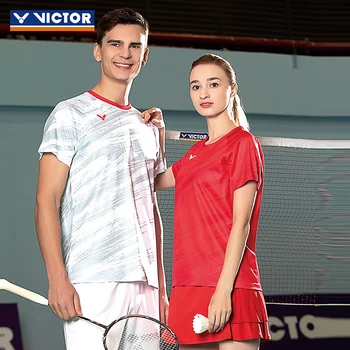 VictorsportJersey спортивная одежда спортивная одежда для бадминтона одежда национальной сборной с коротким рукавом для мужчин женская ФУТБОЛКА 20000TD /21000TD