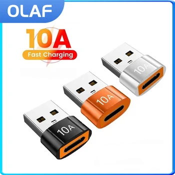 Адаптеры 10A OTG от USB 3.0 до Type C Разъем для быстрой зарядки и передачи данных для аксессуаров для мобильных телефонов Oneplus Xiaomi Samsung