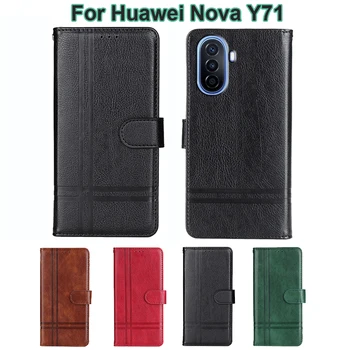 Оригинальный Кожаный чехол Для Huawei Nova Y71 Чехол-бумажник для Huawei Nova Y70 Plus чехол Для каркасов Huawei Nova Y70 MGA-LX9 Funda