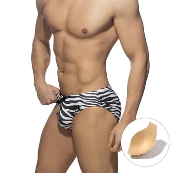 Мужские плавательные трусы-бикини с низкой талией, сексуальный полосатый купальник, однотонные трусы, шорты с подкладкой, пляжные шорты для плавания