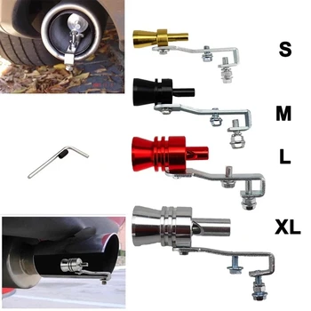 Универсальный турбо-звук, труба глушителя, свисток, Алюминиевый симулятор, звуковая труба, Автомобиль, мотоцикл, S/M Выхлопные системы.