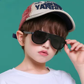 2021 Новые детские солнцезащитные очки с поляризованными цельнокроеными линзами, Силиконовая Гибкая безопасная оправа, Спортивные Уличные очки, Аксессуары UV400