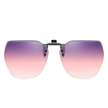 Рыбалка Поляризованные Откидные Солнцезащитные очки с клипсой для мужчин UV400 Нерегулярные Женские Солнцезащитные очки для вождения с Антибликовым покрытием Клипсы ночного видения