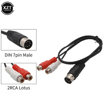 большой DIN 7-контактный кабель-адаптер 7pin-2 RCA lotus от мужчины к женщине винтажное аудиооборудование кабель-адаптер для динамиков 0,5 м /1 м /1,5 м