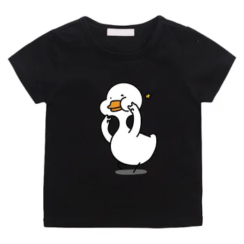 Футболки с аниме Duck High Street, Милая футболка с рисунком манги Funko Pop, футболка из 100% хлопка для мальчиков /девочек, Обычная футболка Kawaii