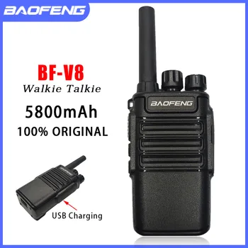 BF-V8 BAOFENG Mini Walkie Talkie Портативная Маленькая Двухсторонняя Радиостанция UHF 400-470 МГц 5800 мАч В режиме длительного ожидания BF V8 Хорошее Звуковое Радио