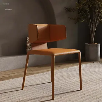 Итальянские дизайнерские обеденные стулья высокого класса, креативная мебель для домашней кухни, Современный минималистичный обеденный стул со спинкой, стулья для переговоров