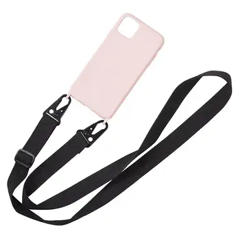 Чехол для iPhone 11 Pro Max, ожерелье, шнурок, наплечная веревка, шнур, прозрачный жидкий силиконовый чехол для телефона для iPhone XR XS MAX X 7 8 plus
