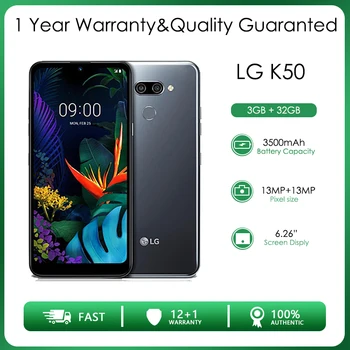 LG K50 Отремонтирован, разблокирован, LG K12 Max 32 ГБ 3 ГБ оперативной памяти, 4G LTE Восьмиядерный, Камера заднего вида 13 МП 6,26 